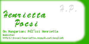 henrietta pocsi business card